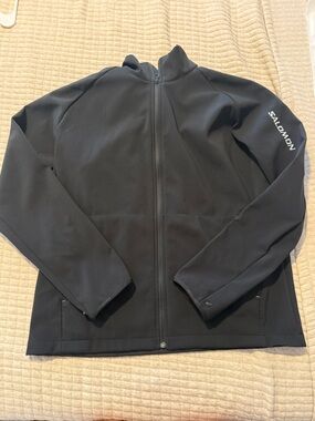 Salomon Clima Pro 10000 Fleece Lined Softshell Zip Up Jacket XL